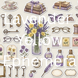 Lavender Yellow Ephemera